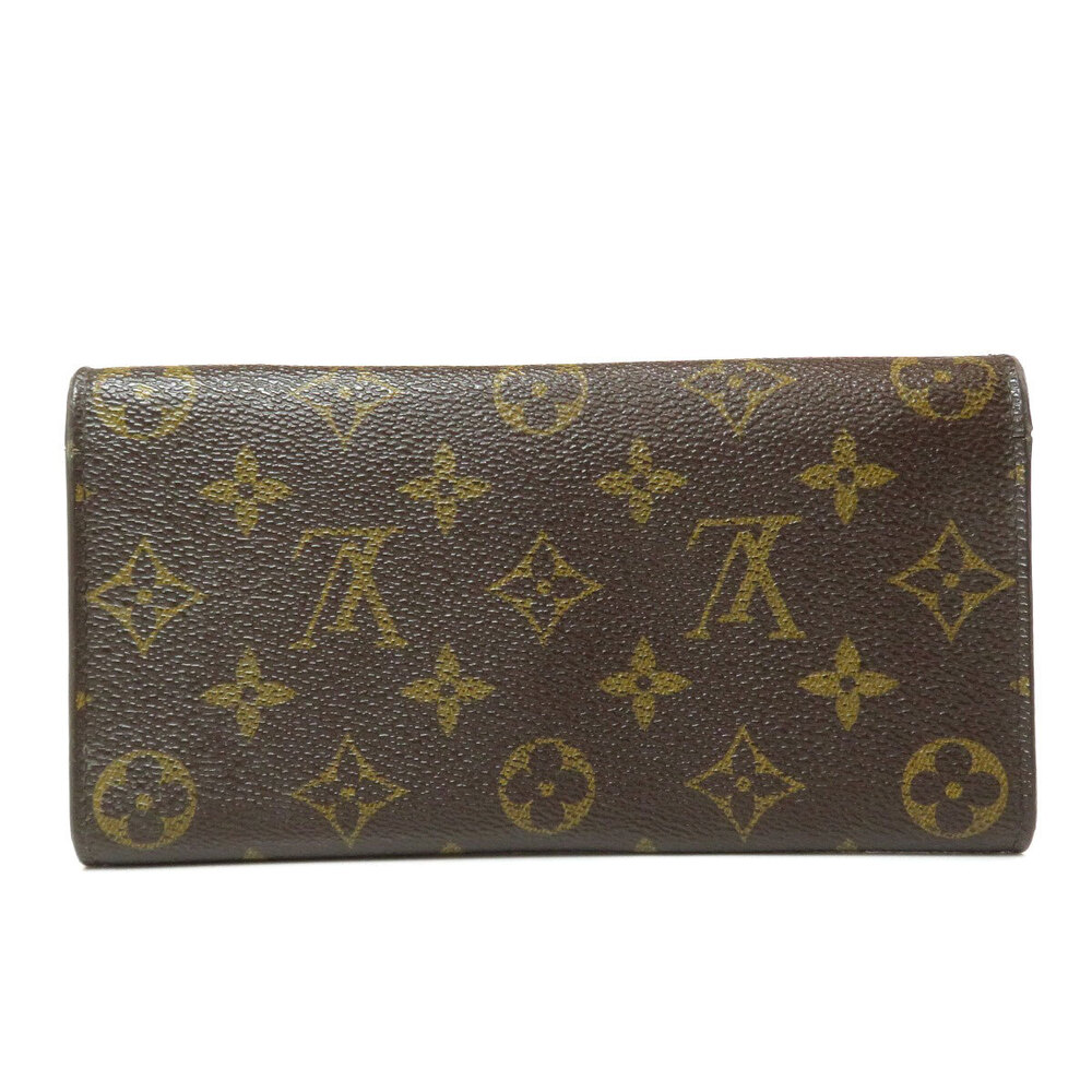 Louis Vuitton Wallet Portefeuille Emilie Long Canvas Monogram Brown